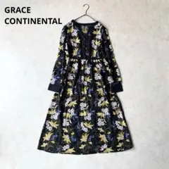 現行✨グレースコンチネンタル 花柄刺繍ワンピース 総レース 長袖