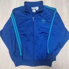 80's adidas アディダス トラックジャケット ジャージ ブルー