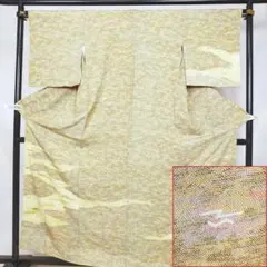 ◆K527◆美品　訪問着　鮫小紋柄　正絹縮緬　作家物　袷　送料無料　匿名配送
