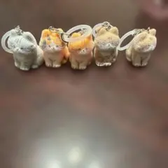 猫 フィギュア 目じるしキーホルダー 5種セットのサムネイル
