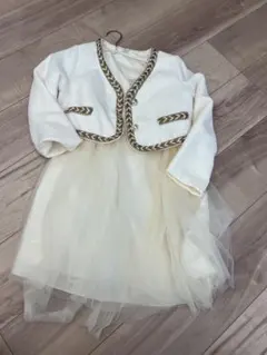 SHEIN ホワイト フォーマルドレス ジャケット付き