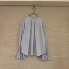 ✿ Sonny Label ✿2WAY袖スカラップスタンドカラーブラウス ブルーのサムネイル