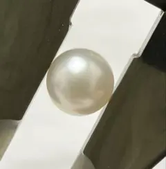 天然石☆天然アコヤパールルース 真珠 2個セット 片穴 7 