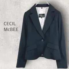 【セシルマクビー】テーラードジャケット フォーマル シングル スーツ シンプル
