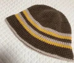 春夏クラッシャーハット　クロシェハット　ビーニー　バケットハット　手編み