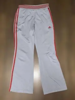 アディダズ adidas ジャージ Sロゴ グレー 赤 ライン スポーツ