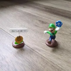 スーパーマリオ ルイージとおしゃべりフラワー フィギュア 2点