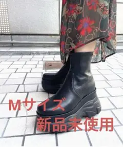 R&E 厚底ラバーStormストレッチショートブーツ Mサイズ