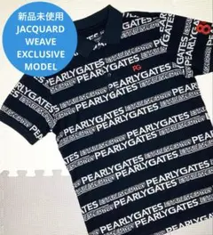 パーリーゲイツ ジャガードロゴボーダー ポロシャツ（NAVY／4）