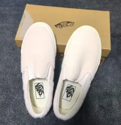 VANS ピンク スリッポン ファー 新品　23.5cm