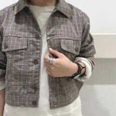 BEAMS BOY ボンディングチェックジャケット