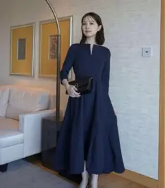 タグ付き　laubeblanc Keyneck Jacquard Dress