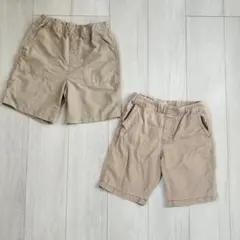 ユニクロ　130　ショートパンツ　ベージュ　　2枚セット　男の子