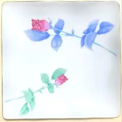 香蘭社 金彩 薔薇柄 大皿 23cm 四角皿 盛皿 和食器