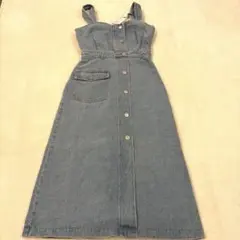 新品 COHINA デニムワンピース ライトブルー XS