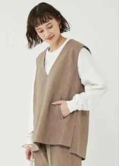 美品green label relaxing プレップツイードプルオーバーベスト