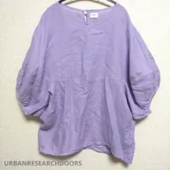 【美品】アーバンリサーチドアーズ リネンバルーンスリーブブラウス