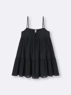 GU キャミソールチェニックワンピース　黒