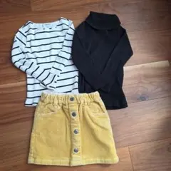 *GLOBAL WORK 長袖トップスとスカートセット S*