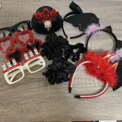 パーティー用コスチュームアクセサリー11点セット ハロウィン