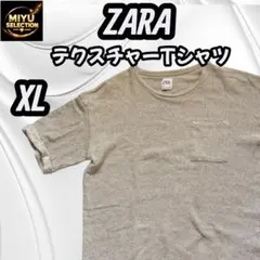 ZARA テクスチャーTシャツ XL サマーニット 美品 ゆるだぼ デート服のサムネイル