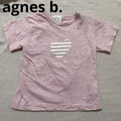 【美品⭐️】agnes b. ベビー Tシャツ ピンク ハート柄 70〜80くらいのサムネイル