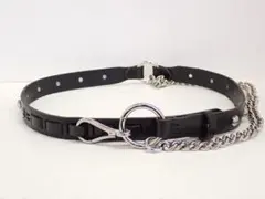 9566 RALPH LAUREN ラルフ ローレン チェーン レザー ベルト