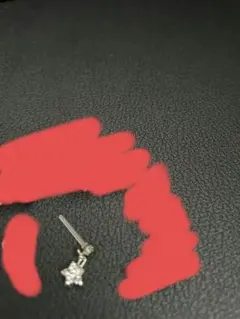 樹脂ピアス　アレルギー対応　星　揺れるスター　ストーン　シルバーピアス