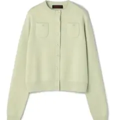 タグ付き新品CABaN コットンカシミヤ クルーネックカーディガン　XS