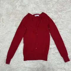 ✨ ZARA ザラ　Vネック　長袖ニット　カーディガン　レッド