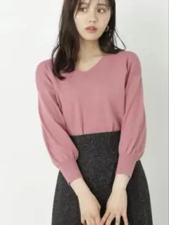 ★新品タグ付き。プロポーションボディドレッシング　ニット　ピンク