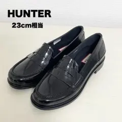 美品⭐︎HUNTER 黒 コインローファー レインシューズ 37