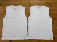 ルコック　ホワイト ノースリーブインナータンクトップ 2枚セット