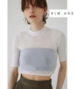 値下げ【RIM.ARK】コットンタイトハーフスリーブトップス 白T ミニマムのサムネイル