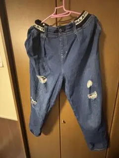 CHULATTE ダメージデニムパンツ インディゴブルー