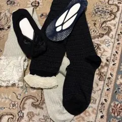 ロングハイソックス2足、足カバーソックス、2足4足セット