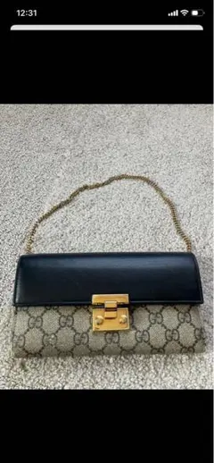 未使用に近い！GUCCI ウォレット バッグ お財布 チェーンバッグ - メルカリ