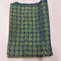 ドット柄生地 カーキとブラック はぎれ