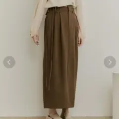モイテュット　ウエストデザインリネンライクスカート　moityttoのサムネイル
