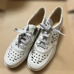 銀座ヨシノヤ コンフォートシューズ レザーカットスニーカー 22.5