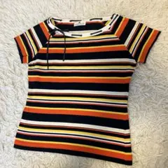 レア　Courr egesクレージュ　Tシャツ チビTシャツ　刺繍　y2k