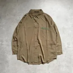 00s vintage 長袖シャツ オーバーサイズ カーキ ミリタリー y2k