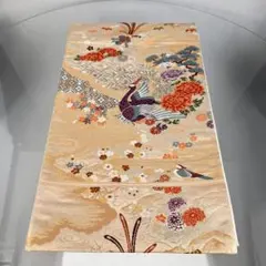 G37 六通袋帯 二十四金二重箔 豪華な金色 大興絵卷 刺繡 金箔 絹
