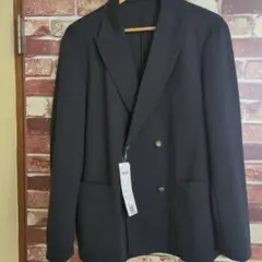 アオキ　パジャマスーツ　紺ダブルブレザー