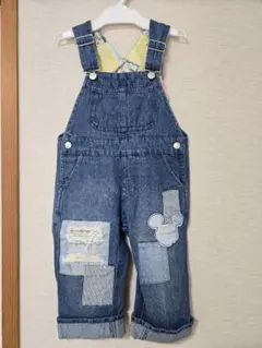 着用回数少なめ BREEZE ミッキーマウス デニムオーバーオール