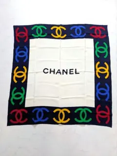 CHANEL ストールノベルティ ベージュ✖️赤ダイヤモンドパターン