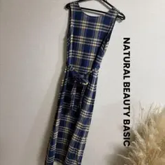 NATURAL BEAUTY BASIC チェック柄 ワンピース Sのサムネイル
