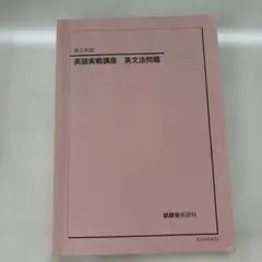 鉄緑会高2 英語実戦講座英文法問題