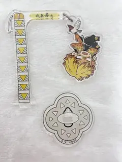 鬼滅の刃　我妻善逸　ゆらゆらアクリルスタンド　鎹鴉運ばれ隊士