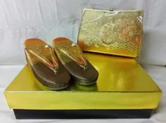 和装バッグ　草履セット　成人式　和服　お宮参り　卒業式　お正月　初詣　ゴールド